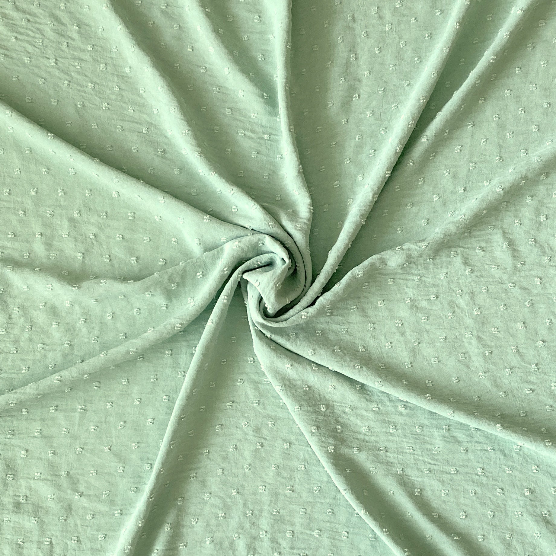 Sage Green Swiss Dot Fabric Fabric, Raspberry Creek Fabrics