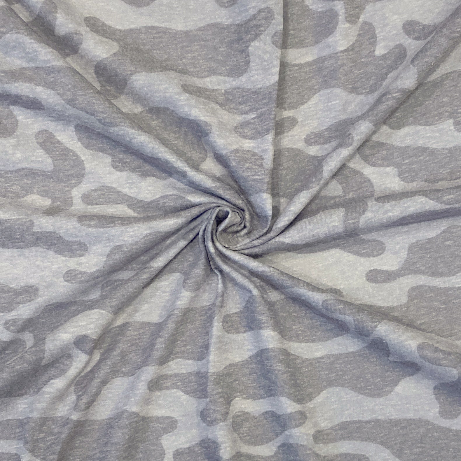 Tonal Light Grey Camo Tri-Blend Jersey Knit Fabric, By Brittney Laidlaw for CLUB Fabrics