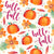 Hello Fall Pumpkins and Flowers on Ivory Image
