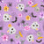 Pastel Halloween Skulls and Flowers Image