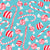 Peppermint Candy Canes on Aqua Blue Image