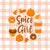 Spice Girl Panel Fall Pumpkin Goodies on Gingham Image