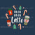 Fa La La La Latte Christmas Coffee Panel Navy Image