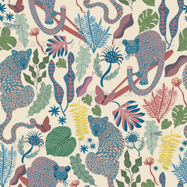 Jungle leopards - Raspberry Creek Fabrics