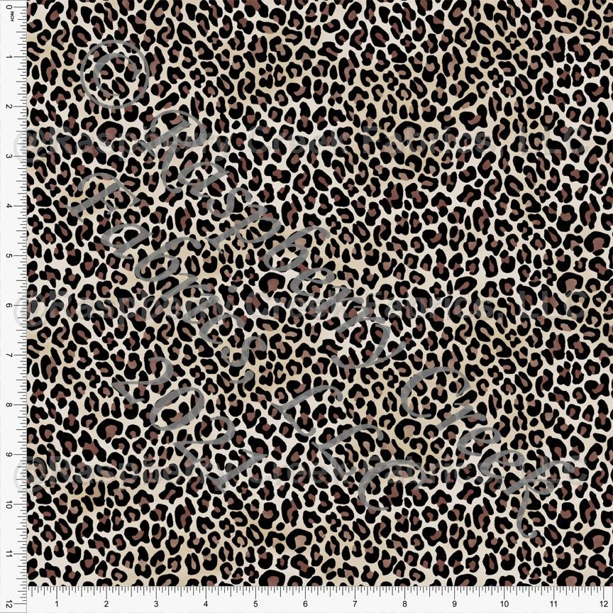 Black Brown and Cream Leopard Animal Print Ponte De Roma Knit Fabric, CLUB Fabrics  Fabric, Raspberry Creek Fabrics