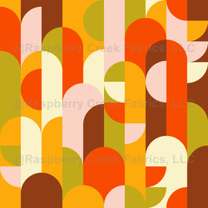 MOD Geometric 1970s Supergraphics Style Abstract Design - Raspberry ...