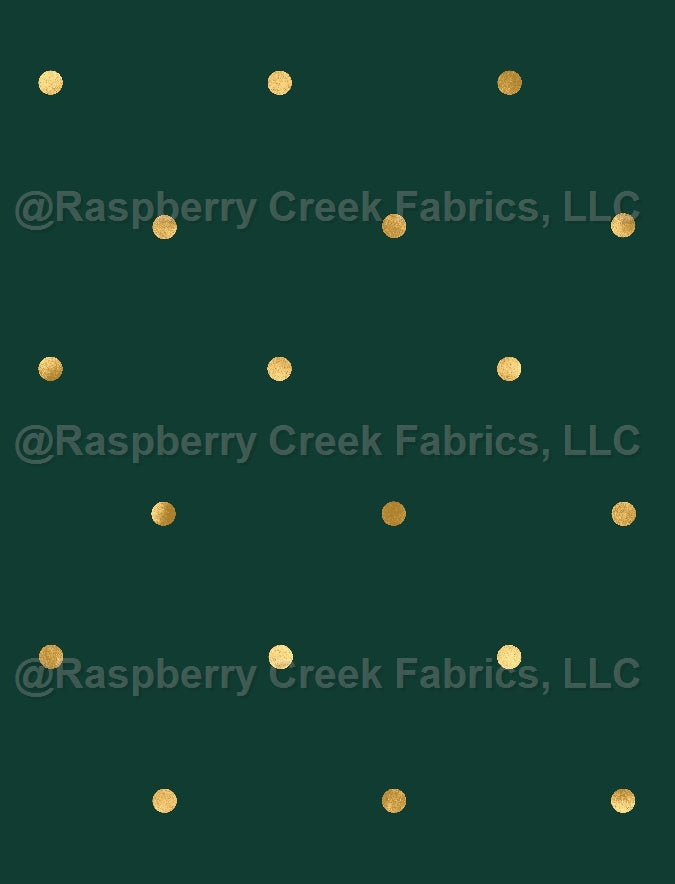 Merry Little Dot- Emerald Fabric, Raspberry Creek Fabrics, watermarked