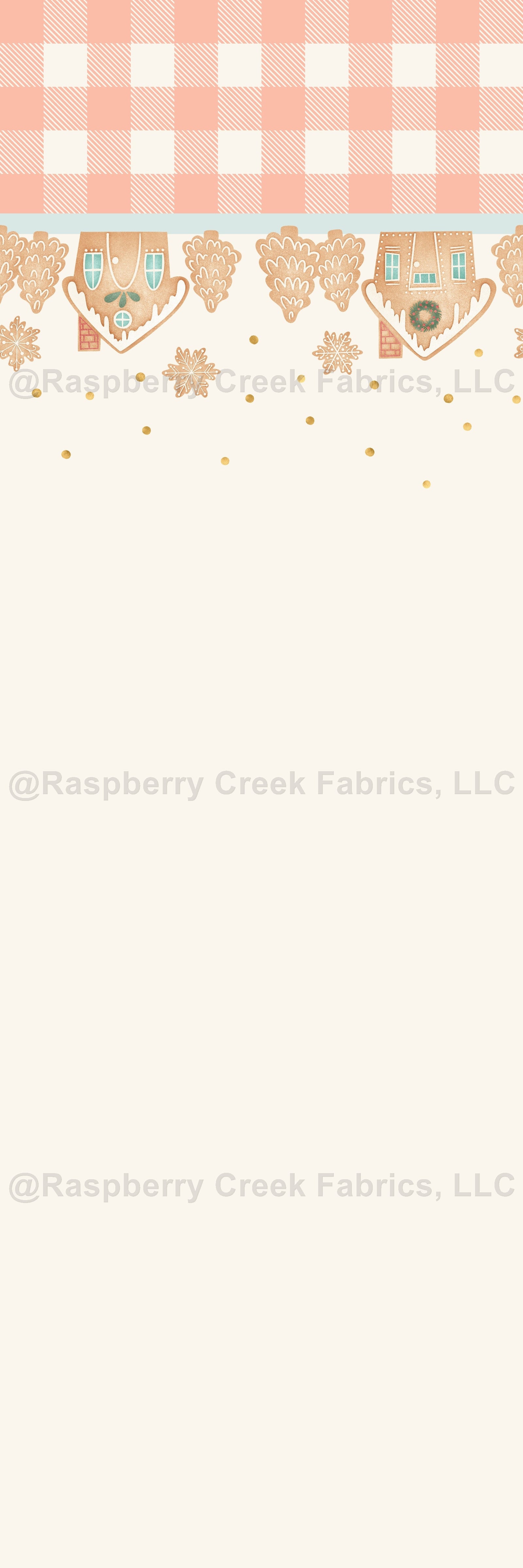 Merry Little Single Border- Gingerbread Village Fabric, Raspberry Creek Fabrics, watermarked