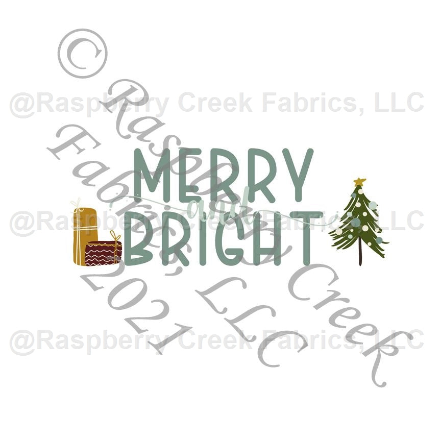Dusty Teal Burgundy Mustard and Olive Green Merry and Bright Panel, Christmas Panels by Brittney Laidlaw for Club Fabrics Fabric, Raspberry Creek Fabrics, watermarked