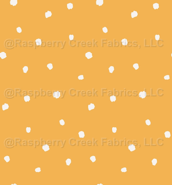 Mr Golden Sun Dot Yellow Fabric, Raspberry Creek Fabrics, watermarked
