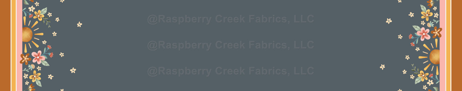 Mr Golden Sun Border- Sunshine Navy Fabric, Raspberry Creek Fabrics, watermarked
