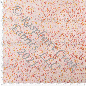 Mauve Denim Blue Dusty Red and Orange Heathered Splatter Dot Tri-Blend Jersey Knit Fabric, By Emily Ferguson for CLUB Fabrics Fabric, Raspberry Creek Fabrics, watermarked