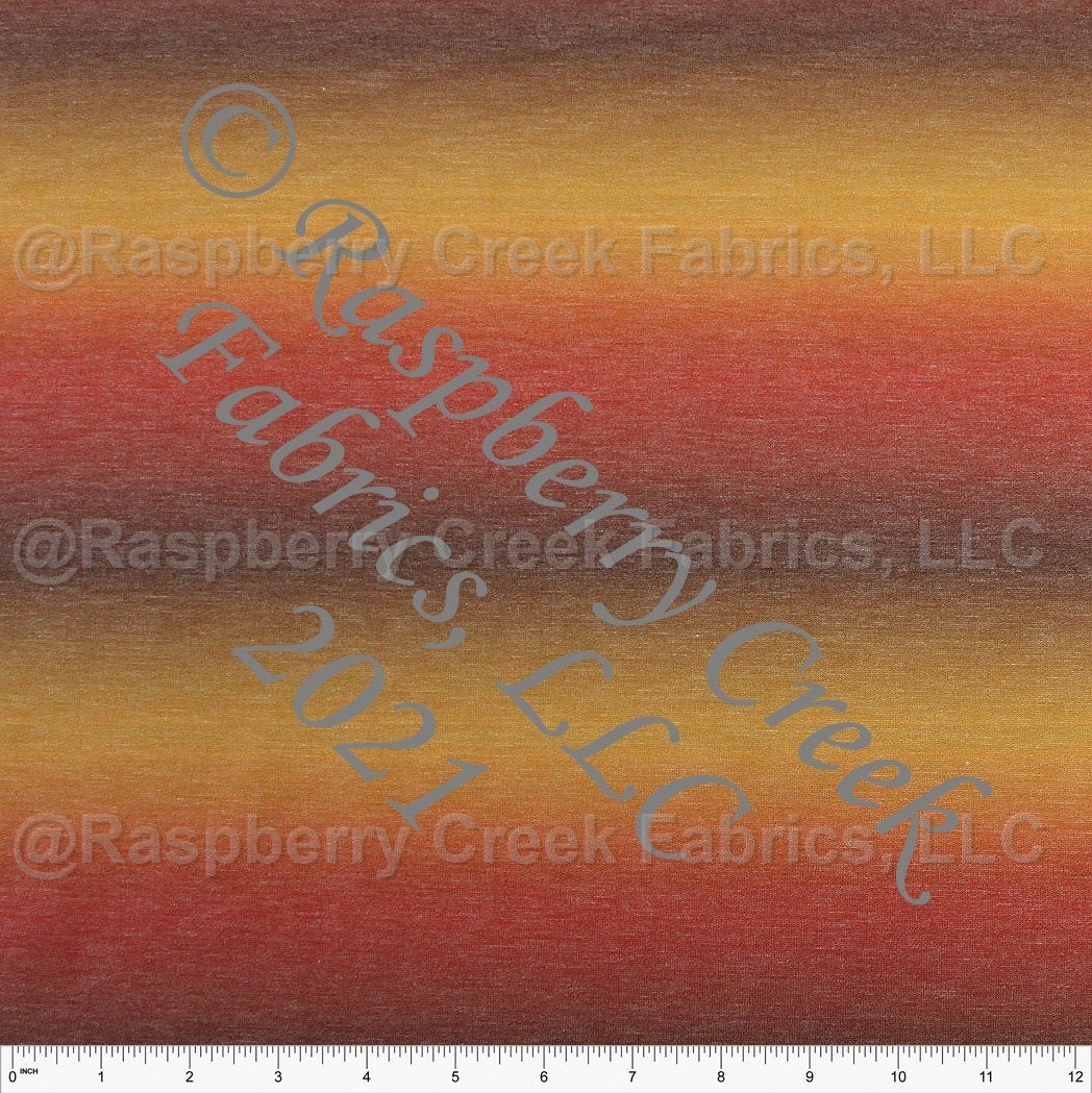 Mustard Rust and Brown Ombre Heathered FLEECE Sweatshirt Knit Fabric, CLUB Fabrics