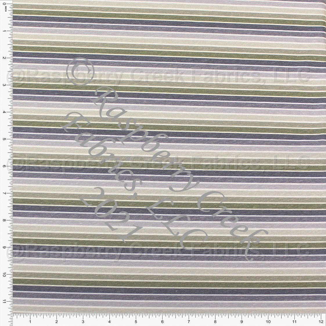 Olive and Navy Heathered Ombre Multi Stripe Tri-Blend Jersey Knit Fabric, CLUB Fabrics Fabric, Raspberry Creek Fabrics, watermarked