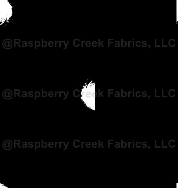 Raspberry Moon Half White on Black Half Moon, Floral Monochrome - Raspberry Creek Fabrics