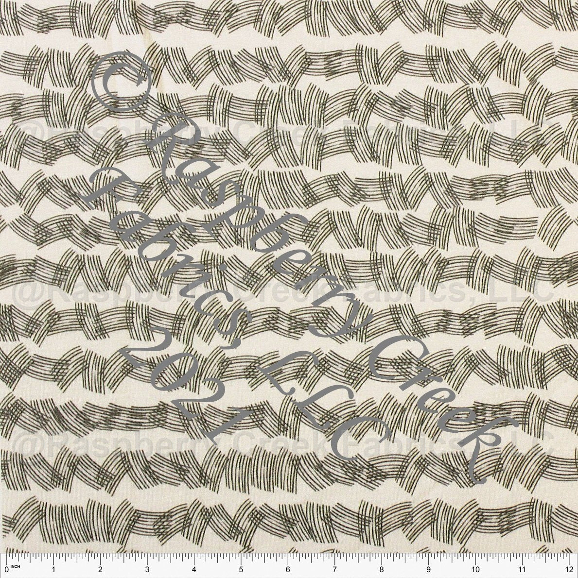 Olive Green and Cream Geometric Crosshatch Heathered FLEECE Sweatshirt Knit Fabric, CLUB Fabrics Fabric, Raspberry Creek Fabrics, watermarked