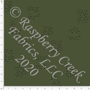 Olive Green Minimal Hills Heathered FLEECE Sweatshirt Knit Fabric, By Bri Powell for CLUB Fabrics Fabric, Raspberry Creek Fabrics