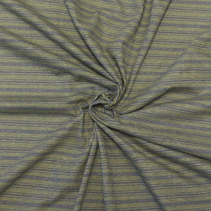 Olive Green and Navy Heathered Geometric Dash Stripe Tri-Blend Jersey Knit Fabric, By Emily Ferguson for CLUB Fabrics Fabric, Raspberry Creek Fabrics