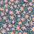 Dark Blue Sage and Blossom Dot Floral Print, On The Lawn by Brittney Laidlaw Image
