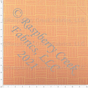 Orange and Yellow Heathered Basket Weave Tri-Blend Jersey Knit Fabric, By Emily Ferguson for CLUB Fabrics Fabric, Raspberry Creek Fabrics, watermarked