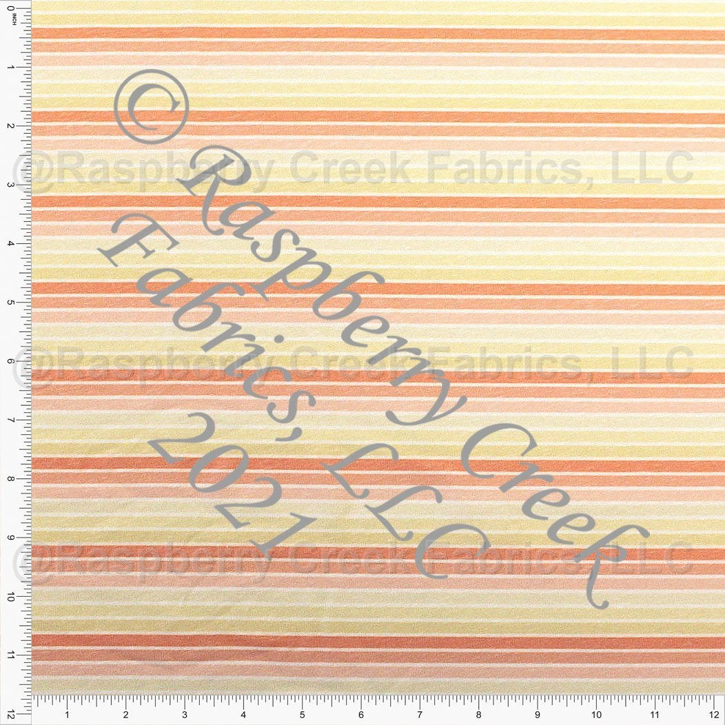 Yellow and Orange Heathered Ombre Multi Stripe Tri-Blend Jersey Knit Fabric, CLUB Fabrics Fabric, Raspberry Creek Fabrics, watermarked