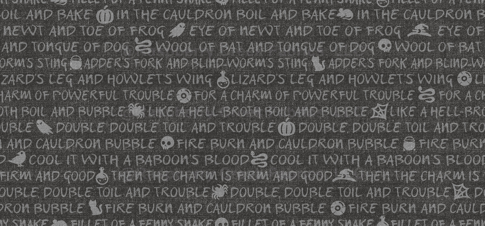 Double, Double, Toil & Trouble // Black // Linen Look // Fabric, Raspberry Creek Fabrics, watermarked