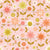 Mid Century Modern Scattered Flowers on Pink {Fall Scandinavian Flowers} Image
