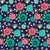 Navy, Magenta, Pink, Teal, Purple and White Blooms Galore, Poseys & Petals by Patternmint Image