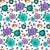 White, Purple, Teal, Pink, and White Blooms Galore, Poseys & Petals by Patternmint Image