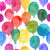 Watercolor Rainbow Happy Birthday Balloons Busy Image