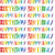 Watercolor Rainbow Happy Birthday Font Image