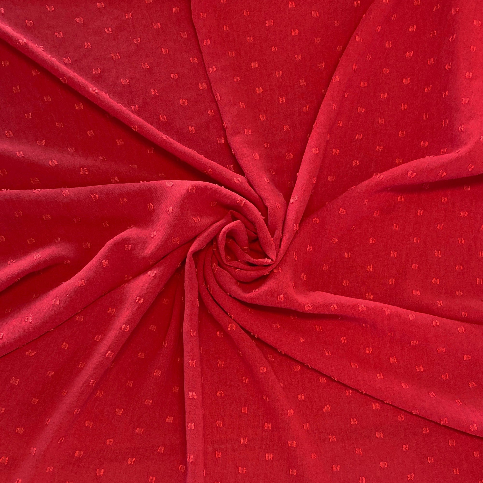 Red Swiss Dot Fabric Fabric, Raspberry Creek Fabrics, watermarked, restored