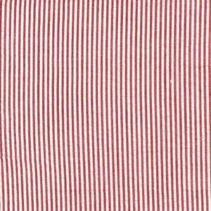 Red and White Pin Stripe Seersucker, Robert Kaufman Seersucker Collection Collection Fabric, Raspberry Creek Fabrics