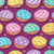 Kawaii Mexican conchas // purple background multicoloured pan dulce Image