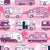 Home sweet motor home // pink camper vans on pastel pink background Image