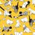 Origami kitten friends // sunglow yellow background paper cats Image