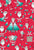Busy Santas III // red background Image
