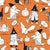 Halloween origami tricks // orange background black and white paper and geometric elements Image