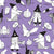 Halloween origami tricks // purple background black and white paper and geometric elements Image