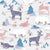 Origami woodland II // pink blue and violet animals Image