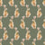 Watercolor Rabbits on Camouflage Green {Watercolor Spring Animals} Image