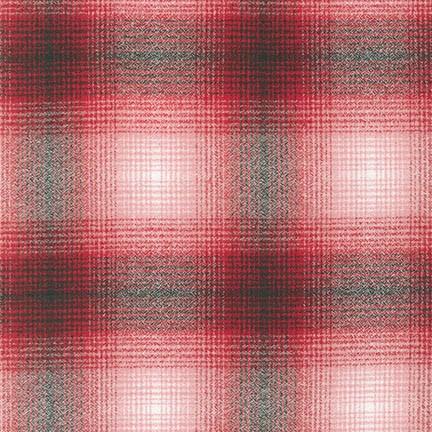 Tonal Red White and Grey Plaid Robert Kaufman Mammoth Flannel Fabric, Raspberry Creek Fabrics, watermarked, restored