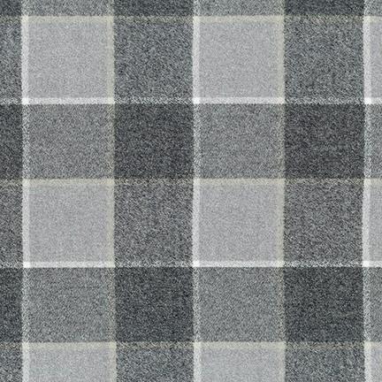 Tonal Grey and White Platinum Plaid Robert Kaufman Mammoth Flannel Fabric, Raspberry Creek Fabrics, watermarked, restored