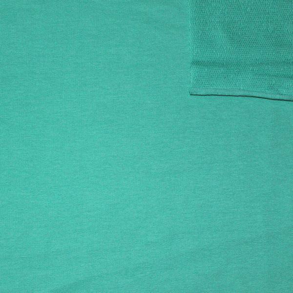 Solid Seafoam 4 Way Stretch French Terry Knit Fabric With Spandex Fabric, Raspberry Creek Fabrics, watermarked, restored