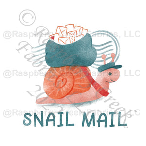 Teal Red and Orange Snail Mail Panel, Snail Mail by Janelle Coury for CLUB Fabrics Fabric, Raspberry Creek Fabrics, watermarked