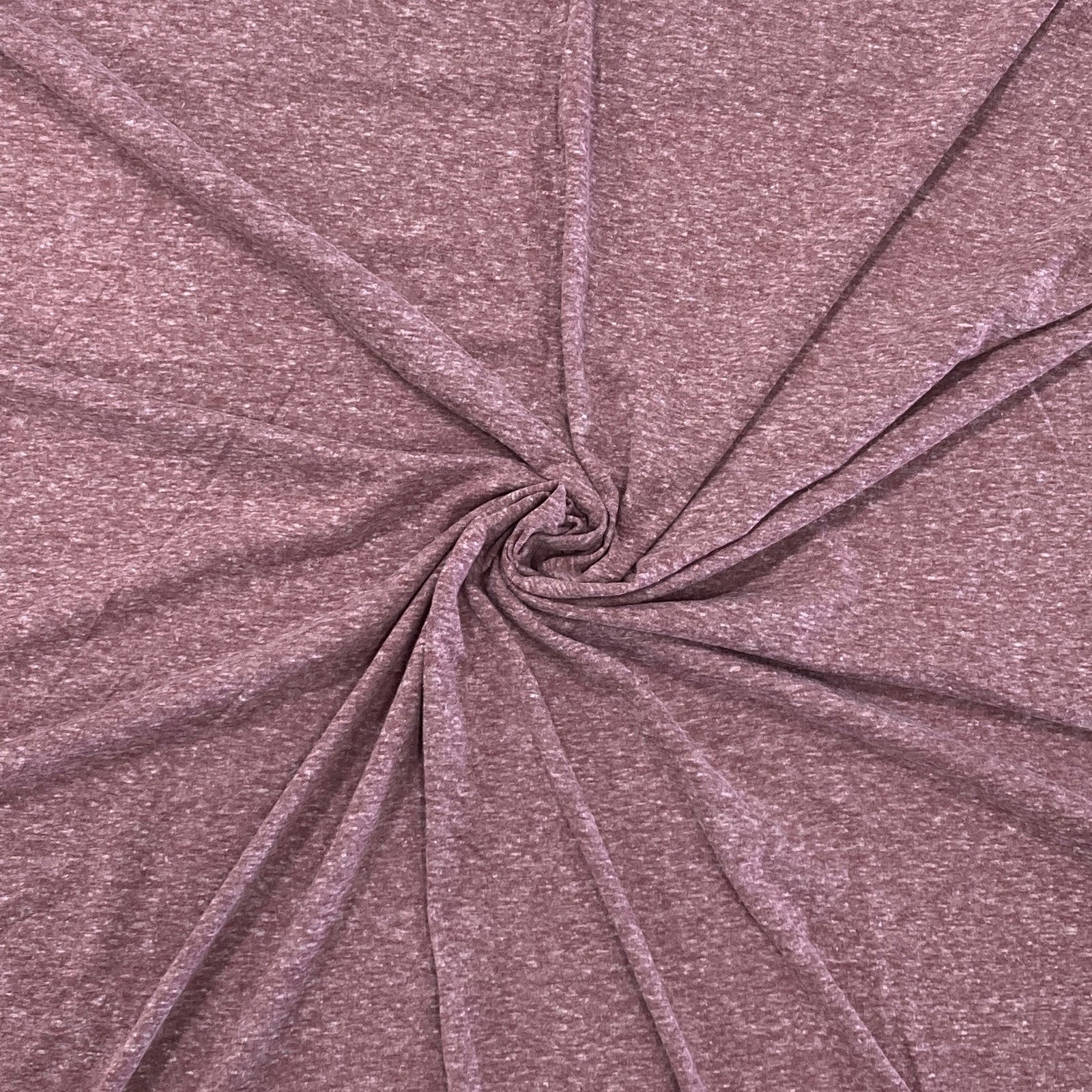 Heathered Light Burgundy Tri-Blend Jersey Knit Fabric