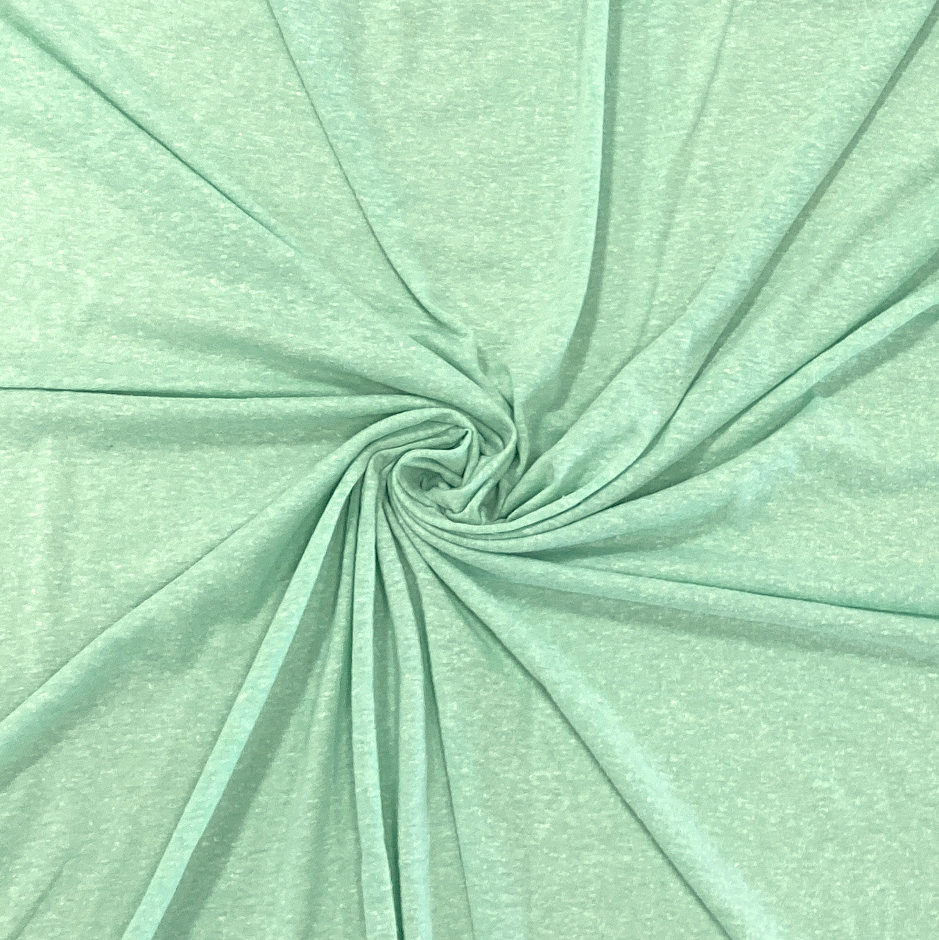 Heathered Mint Green Tri-Blend Jersey Knit Fabric Fabric, Raspberry Creek Fabrics, watermarked, restored