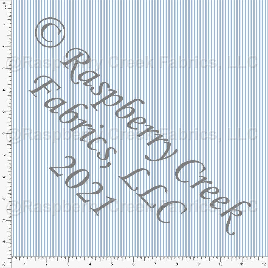 Spring Blue and White Vertical Pin Stripe Print Ponte De Roma Knit Fabric, CLUB Fabrics
