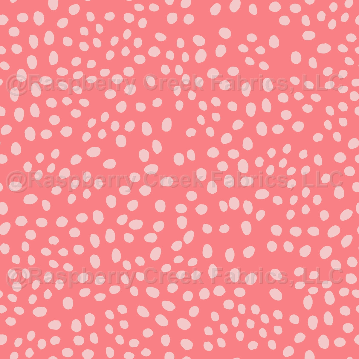 Strawberry Sprinkles, Dots Fabric, Raspberry Creek Fabrics, watermarked
