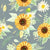 Sunflower botanical watercolor | Gray Image